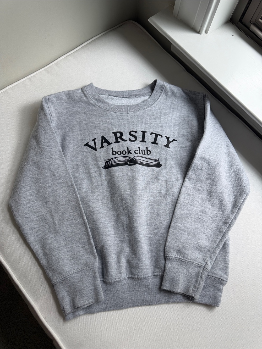 Varsity Book Club Gray Crewneck Sweatshirt